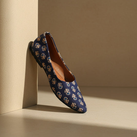 Rudhvay Blue Fabric Jutti