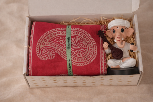 Sacred Blessings Stole & Ganesha Gift Hamper