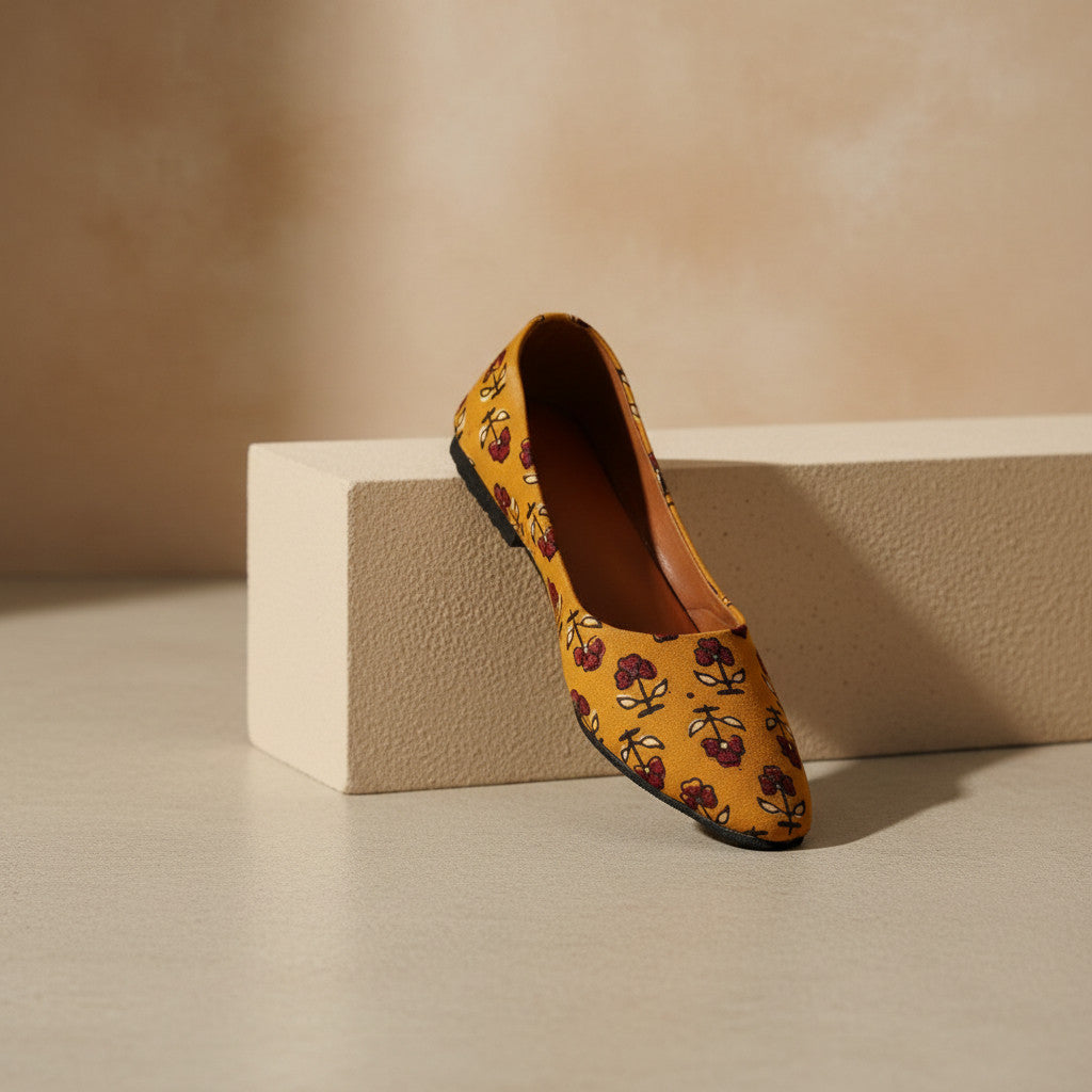 For the festive-soul mom - Mustard Heritage Jutti