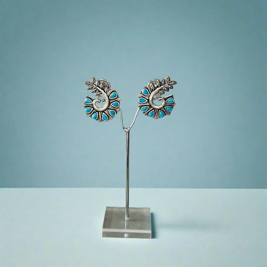 Rudhvay German Silver Earring