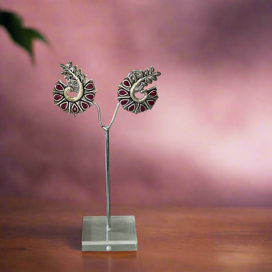 Rudhvay German Silver Earring