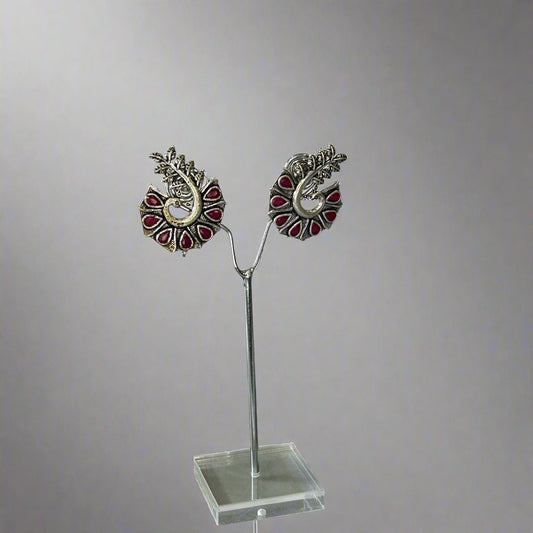 Rudhvay German Silver Earring