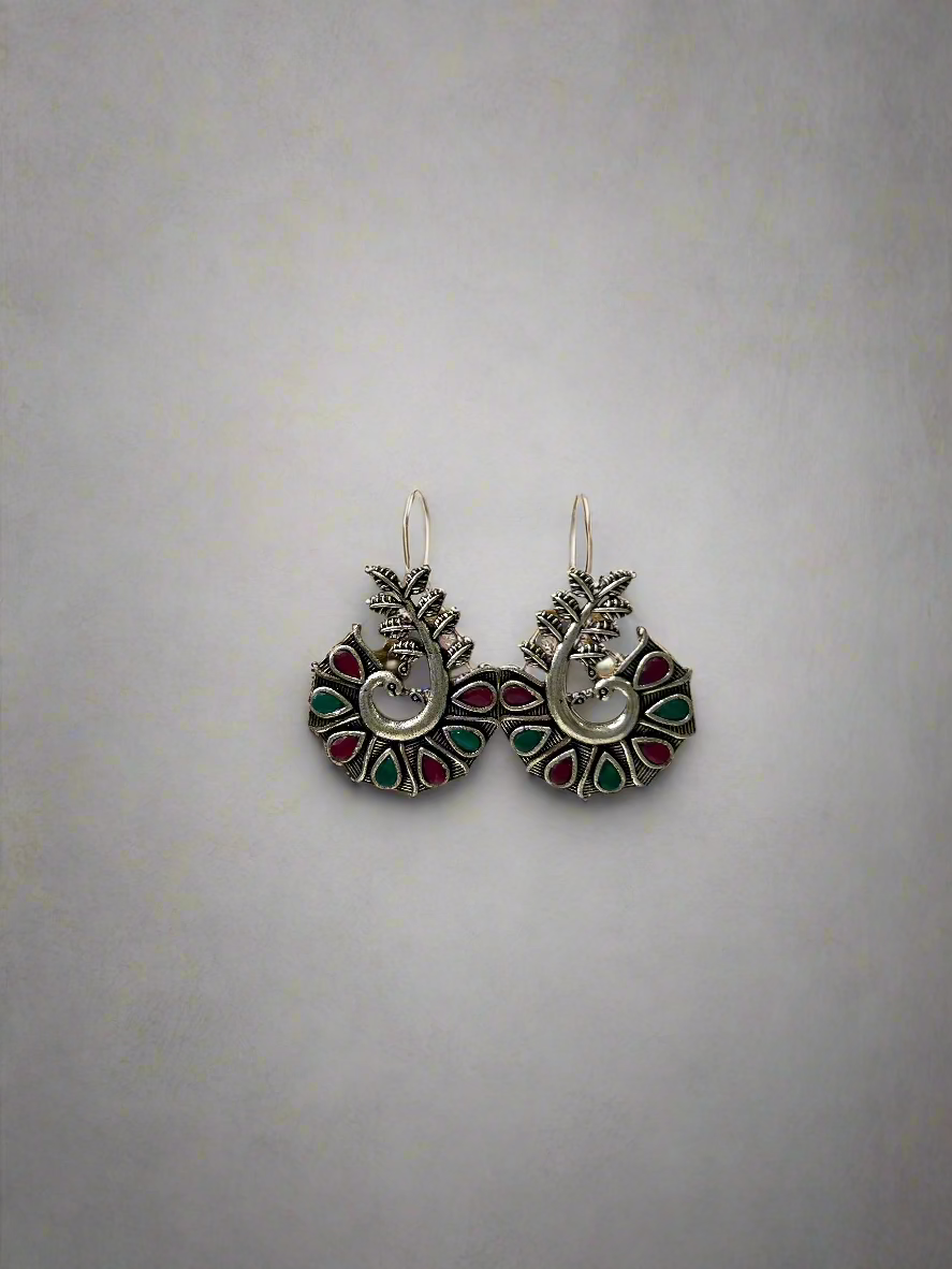 Rudhvay German Silver Earring