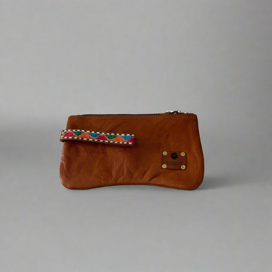 Rudhvay Hand-Crafted And Embroidery Leather Pouch