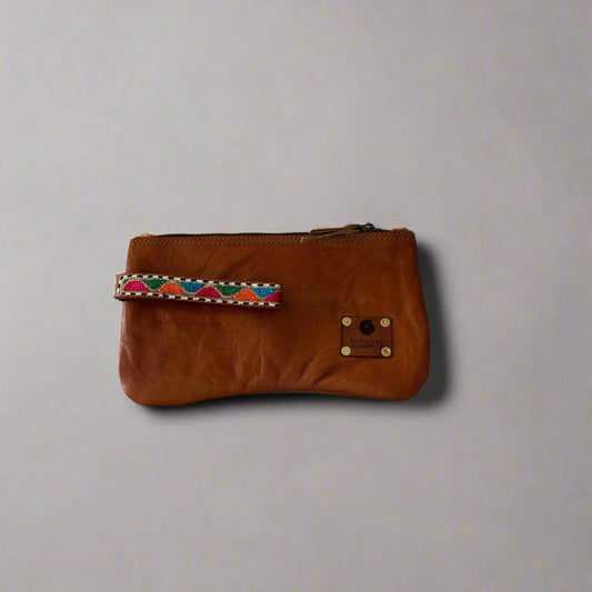 Rudhvay Hand-Crafted And Embroidery Leather Pouch