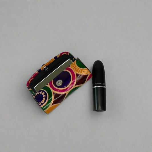 Rudhvay Hand Painted Leather Lipstick Case