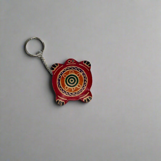 Rudhvay Hand Painted Leather Keychain