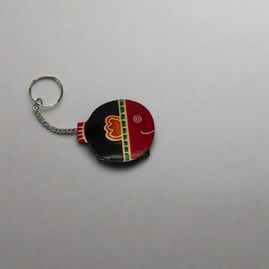 Rudhvay Hand Painted Leather Keychain