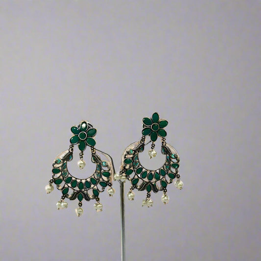 Rudhvay German Silver Earring